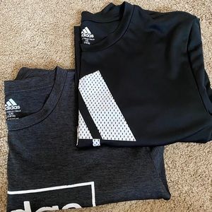 Adidas T-shirts Lot T-shirt Black & Gray 14-16 boy